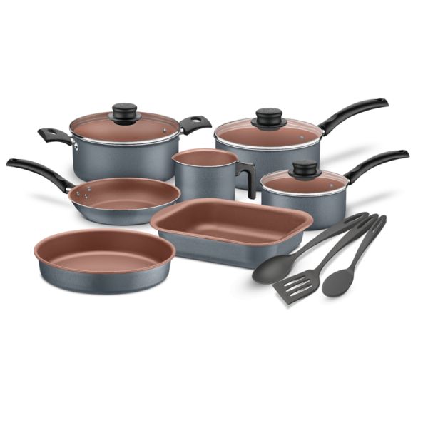 JUEGO DE OLLAS TURIM 10PZ GRIS/BRONCE TRAMONTINA REF 20298/614