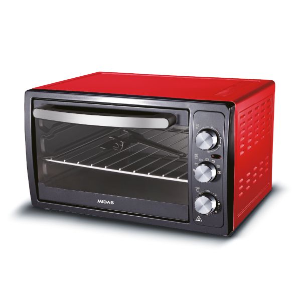 HORNO MIDAS 32LTS. MD-HE32RC C/CONVEC 1500W ROJO